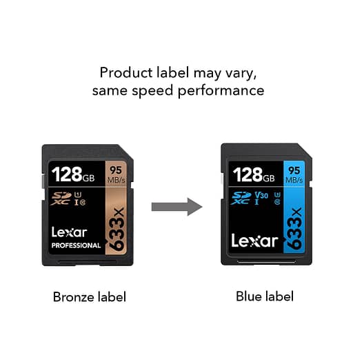 Lexar Professional 633x SDHC / SDXC UHS-I camera memory card