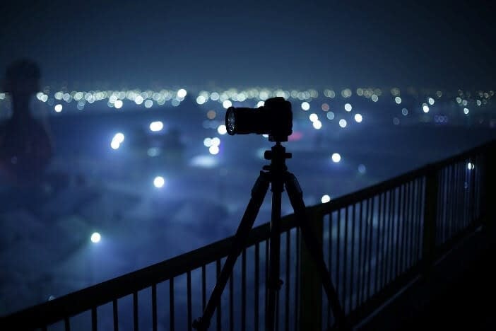  a tripod setting for night photography
